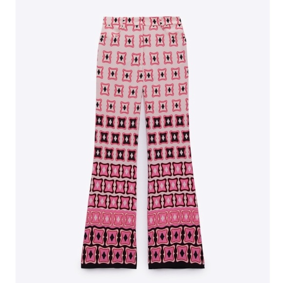 Zara Pants - Zara printed flared pants